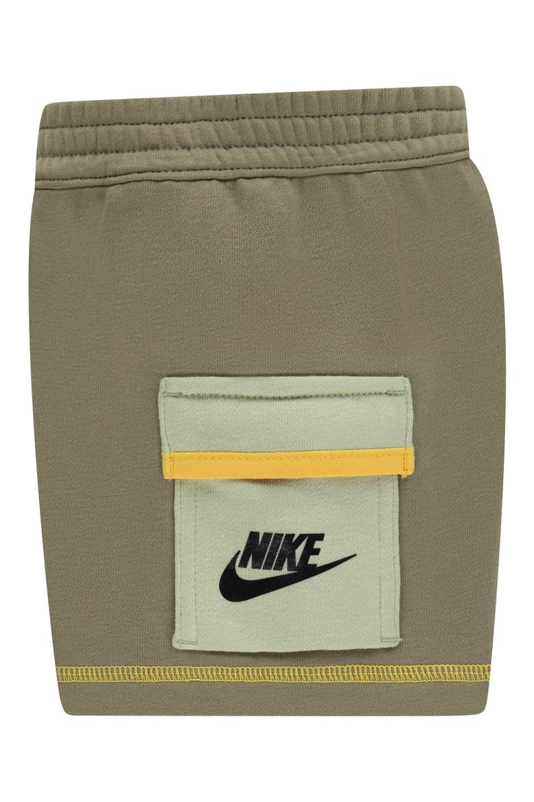 Swoosh Graphic T-Shirt & Knit Cargo Shorts Set, Alternate, color, EDRNEUTRAL