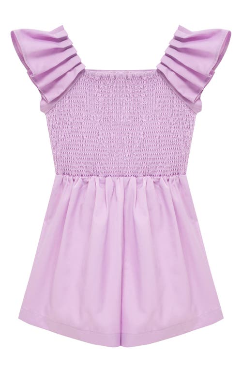 Habitual Kids Kids' Flutter Sleeve Romper In Lilac