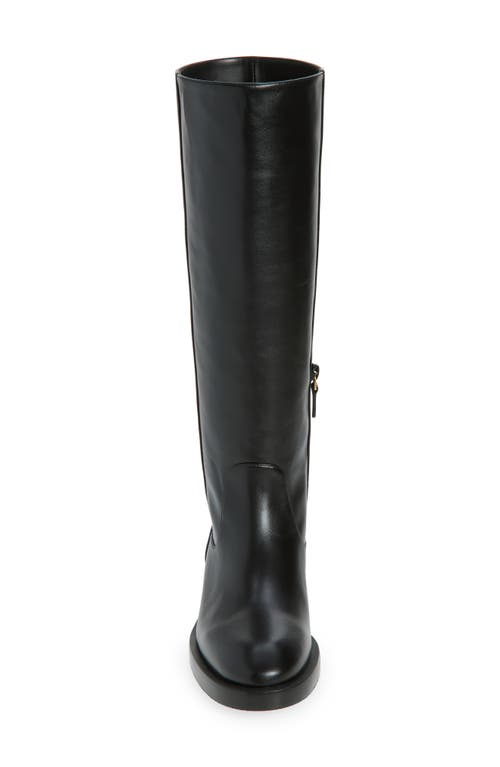 Stuart Weitzman Lenora Leather Knee Boots In Black