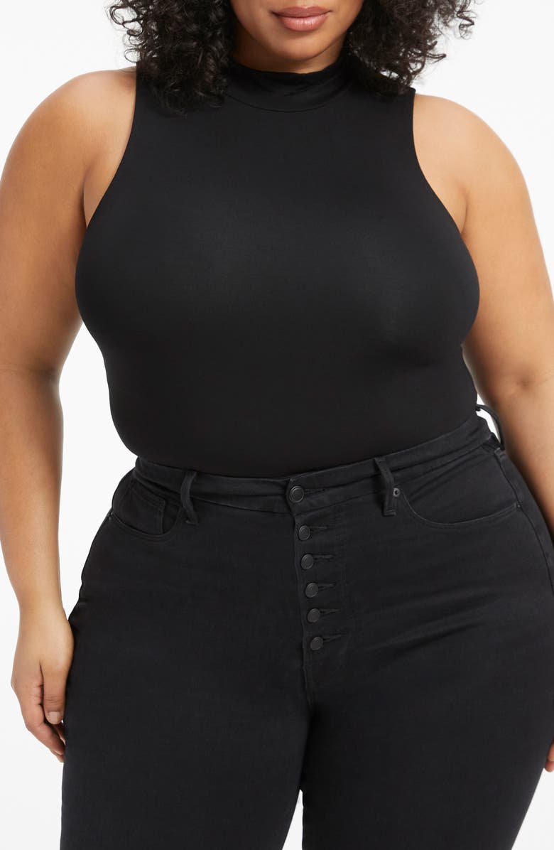 Good American Mock Neck Bodysuit, Alternate, color, 