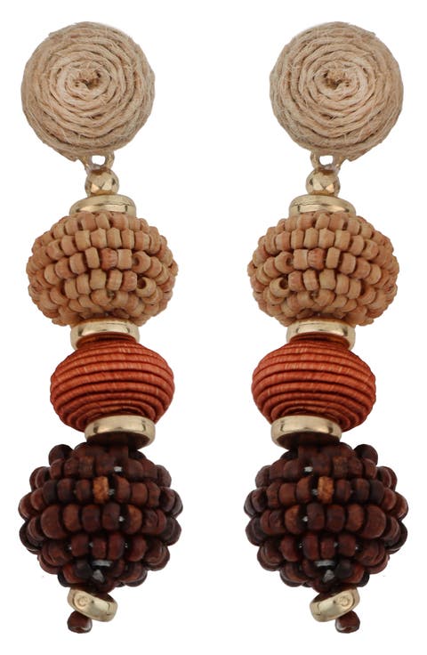 Mixed Linear Drop Earrings