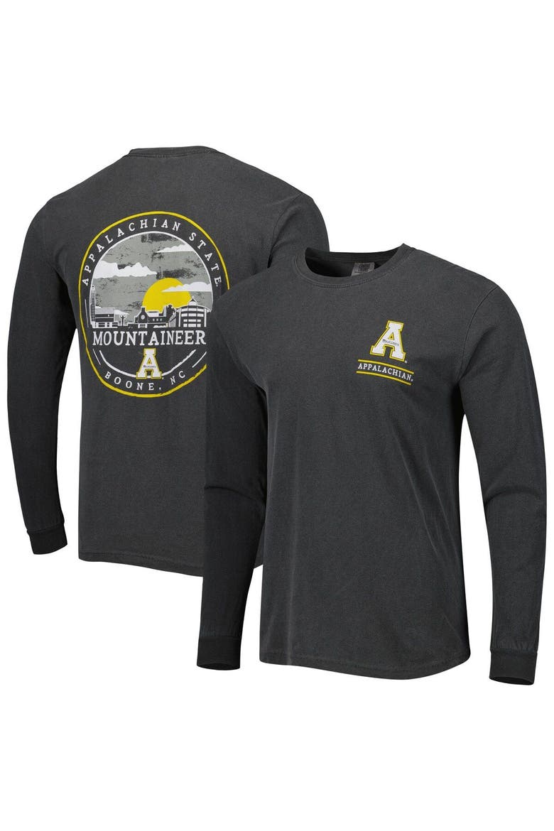 Men's Black Appalachian State Mountaineers Circle Campus Scene Long Sleeve T-Shirt, Main, color, Black