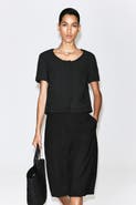 COS Textured Short-Sleeved Top