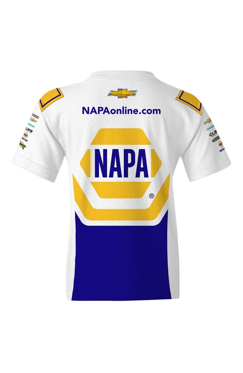 HENDRICK MOTORSPORTS TEAM COLLECTION Youth Hendrick Motorsports Team Collection  White Chase Elliott NAPA Uniform T-Shirt, Alternate, color, White