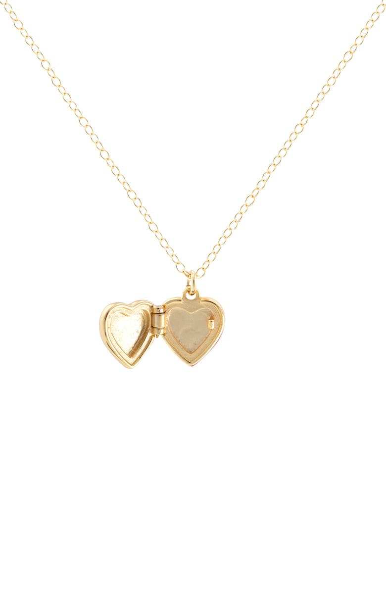 Kris Nations Enamel Heart Locket Necklace, Alternate, color,