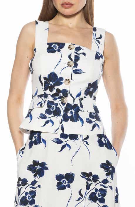 Alexia Admor Poelne Button Front Vest Top