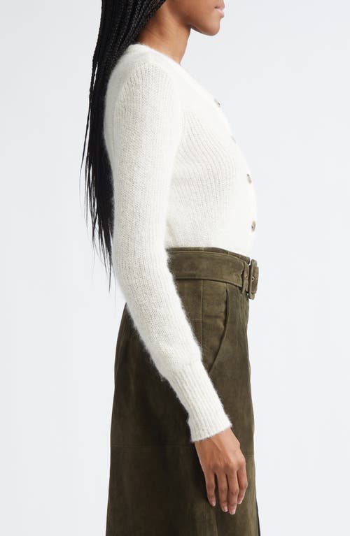 Veronica Beard Gilmour Crop Cardigan In White
