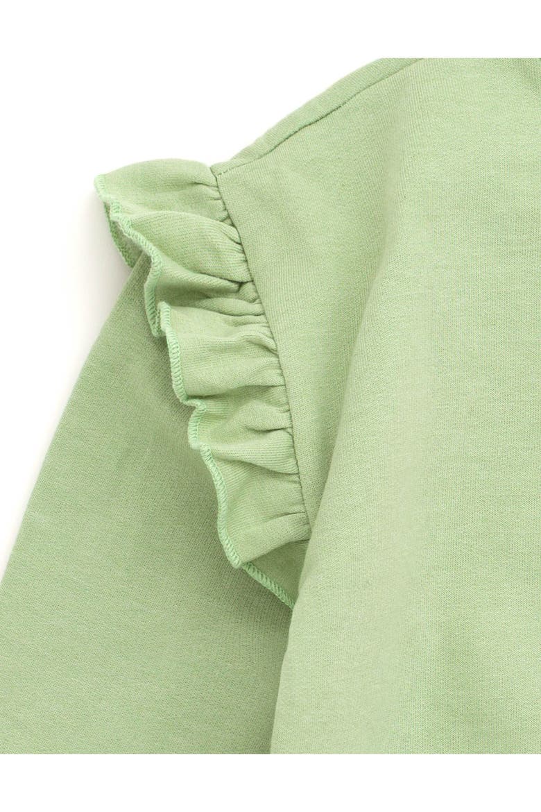 Fleece Sweatshirt and Flare Pants Set, Alternate, color, Strawberry Pale Green
