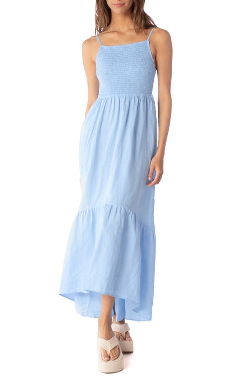Maaji Isadora Smocked Maxi Dress In Blue