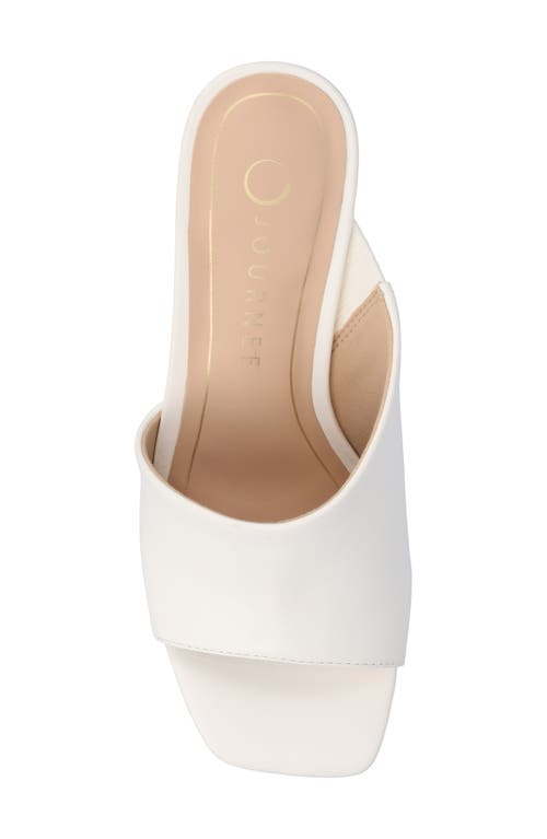 Journee Collection Women's Clementine D'orsay Slip-on Wedge Sandals In White