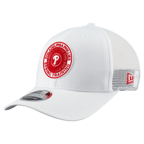Men's New Era  White Philadelphia Phillies 2026 Spring Training Fan Pack 9SEVENTY Adjustable Trucker Hat