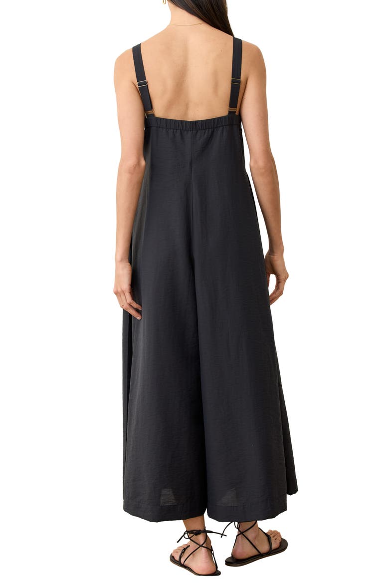 Cari V-Neck Wide Leg Jumpsuit, Alternate, color, BLACK