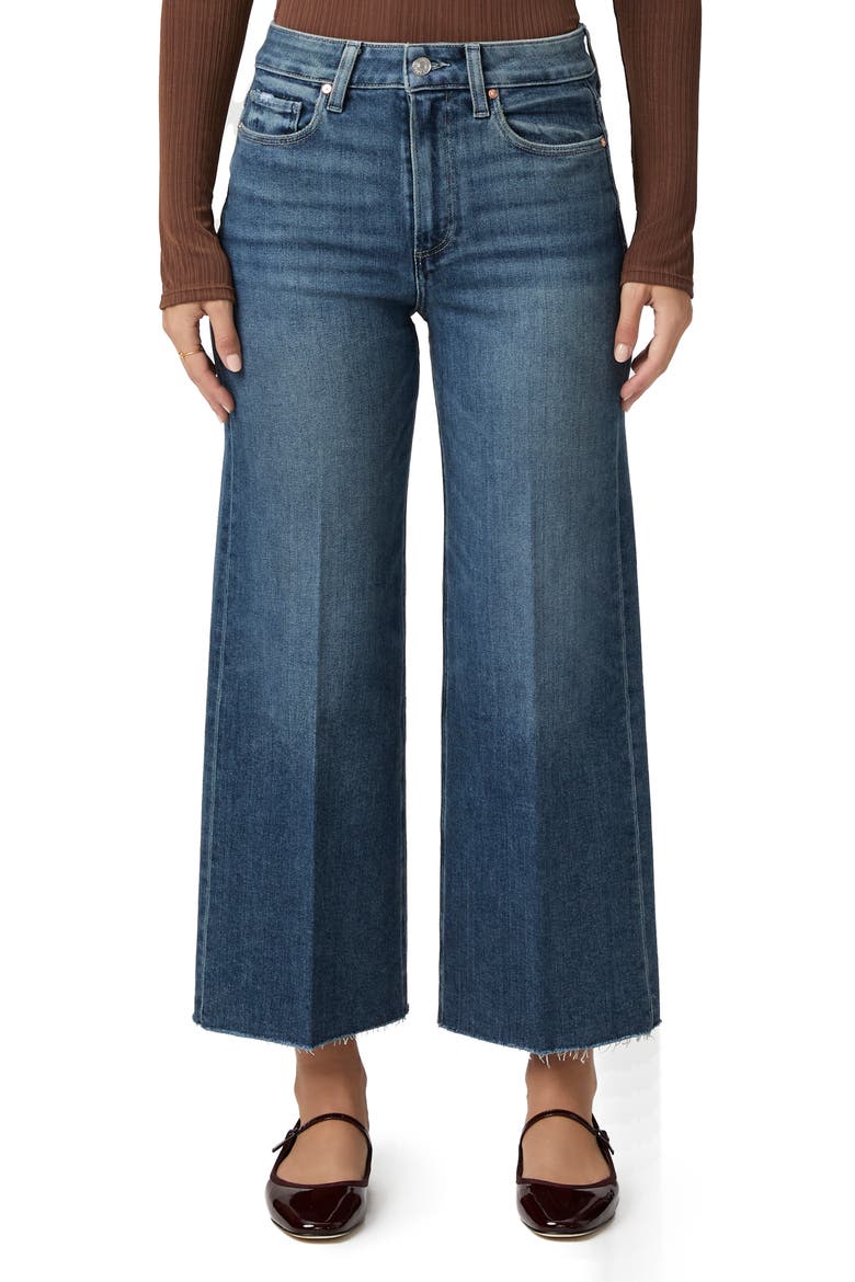 Anessa High Waist Raw Hem Wide Leg Jeans, Main, color, LOVEJOY