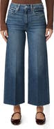 PAIGE Anessa High Waist Raw Hem Wide Leg Jeans