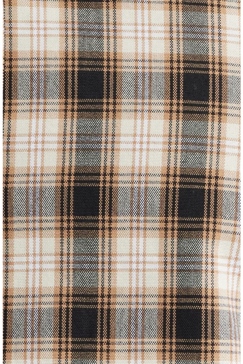 Roan Slim Fit Plaid Cotton Button-Up Shirt, Alternate, color, MEDIUM BEIGE