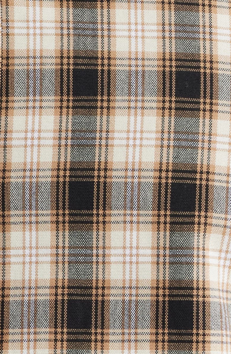 BOSS Roan Slim Fit Plaid Cotton Button-Up Shirt, Alternate, color, Medium Beige