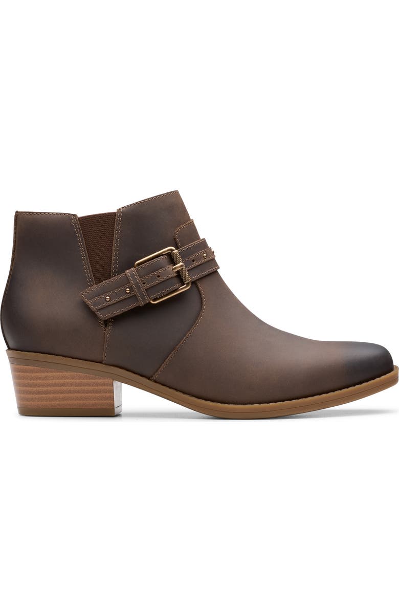 Clarks<sup>®</sup> Danyelle Wish Ankle Bootie - Wide Width Available, Alternate, color, Taupe Oily Leather