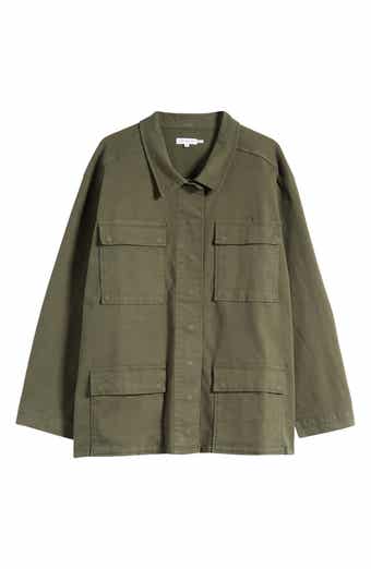 Good American Stretch Cotton Utility Jacket