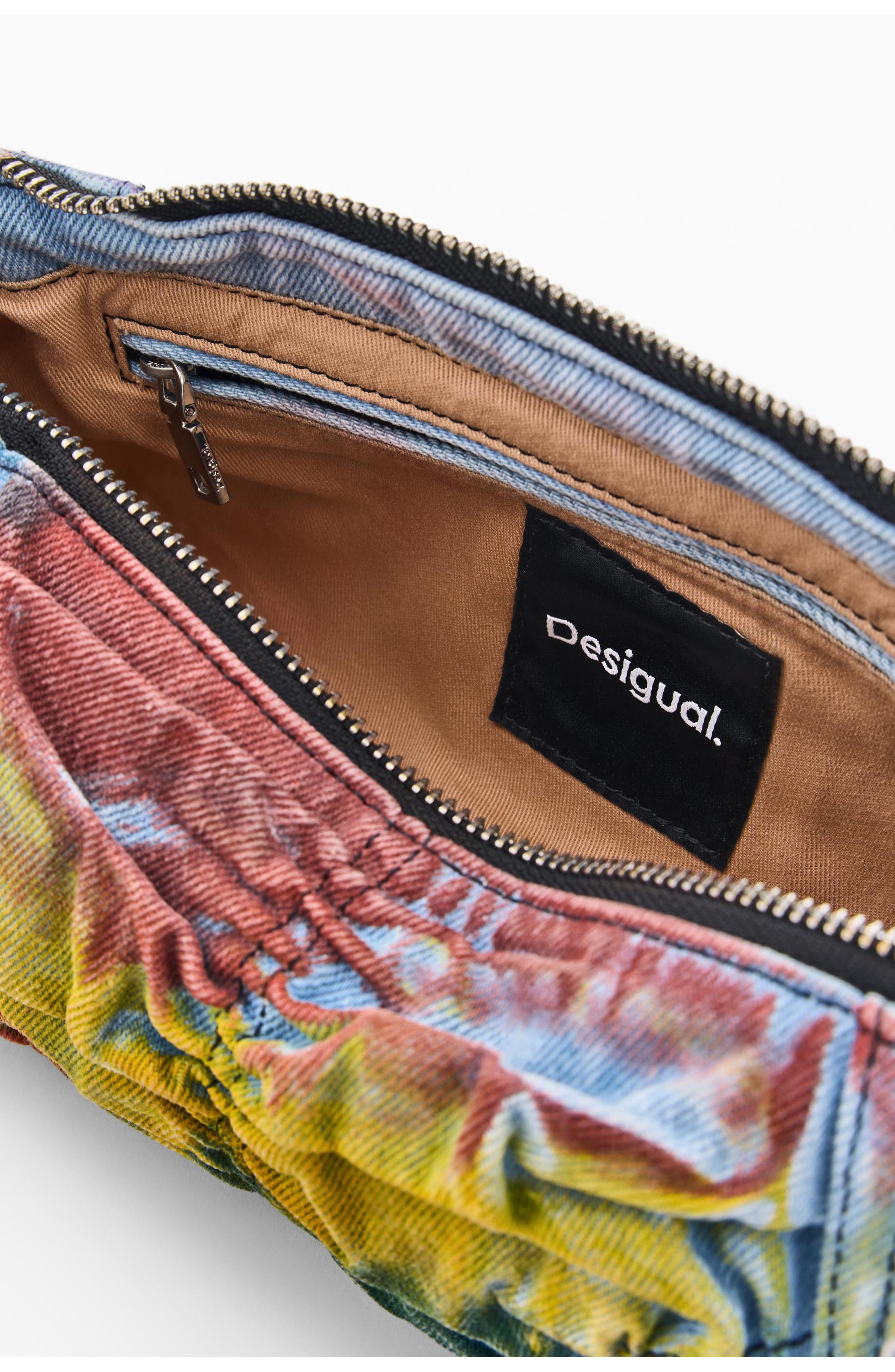 Desigual Denim Crossbody Bag, Alternate, color, Rainbow Multi