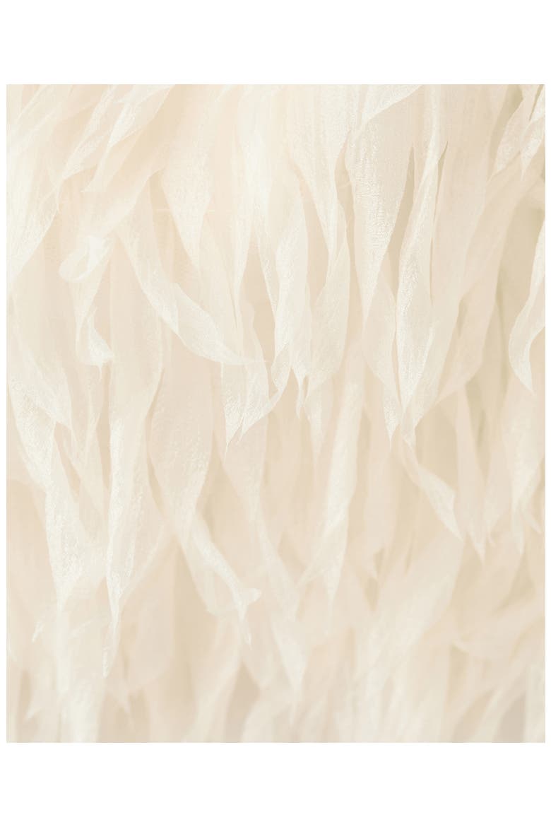 Textured Fringe Strapless Crop Top, Alternate, color, VANILLA