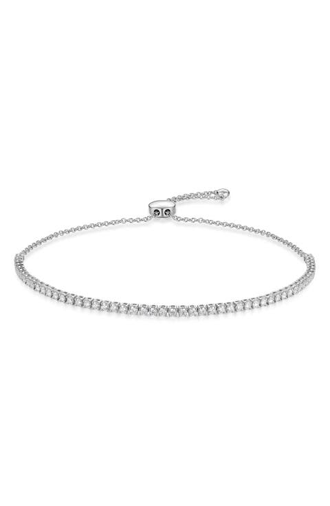 Essentials Diamond Half Line Bolo Bracelet