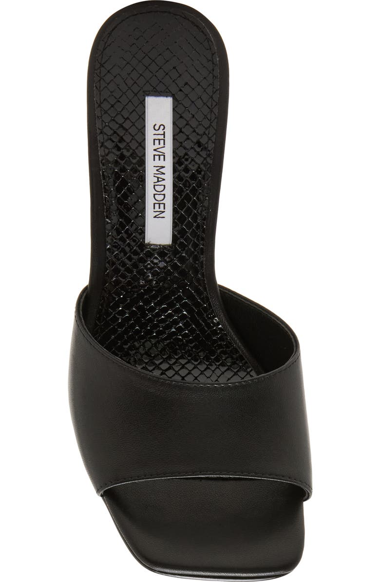 Steve Madden Sia Statement Heel Slide Sandal, Alternate, color, Black