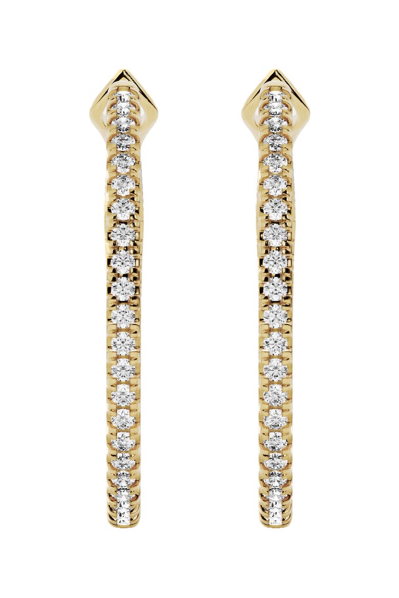18K Gold Lab Created Diamond Hoop Earrings - 1.3 ctw (Nordstrom Exclusive), Alternate, color, 18K YELLOW GOLD