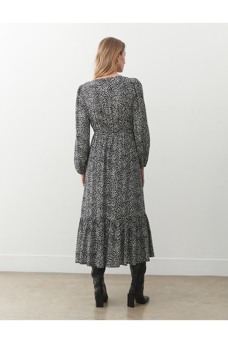 Suzie Animal Print Midi Dress, Alternate, color, Black Dot