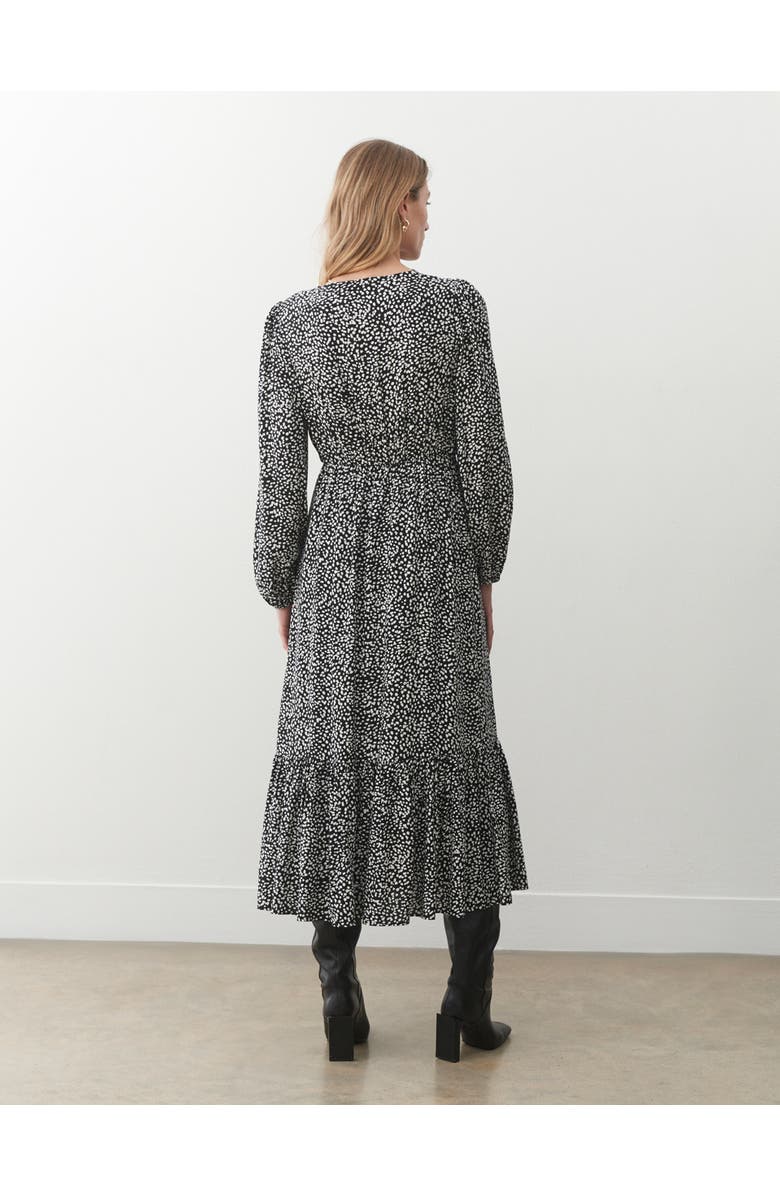 Finery London Suzie Animal Print Midi Dress, Alternate, color, Black Dot