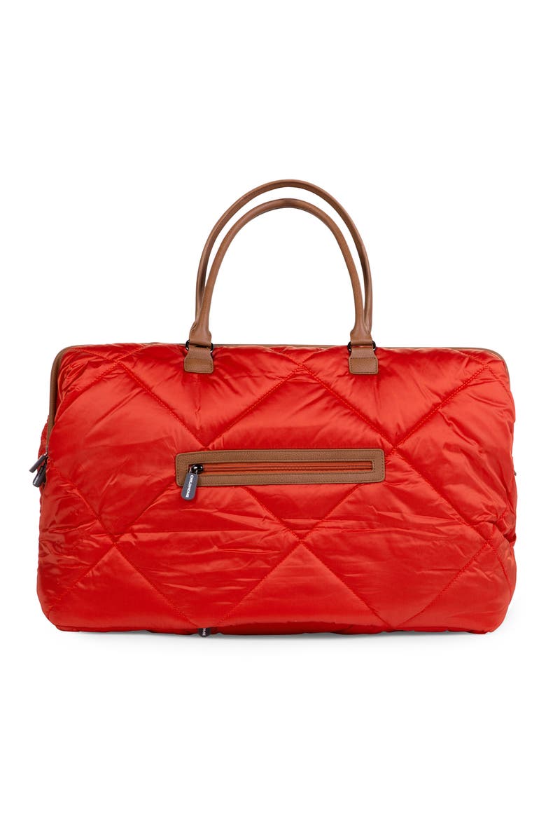 XL Quilted Travel Diaper Bag, Alternate, color, PUFFER RED