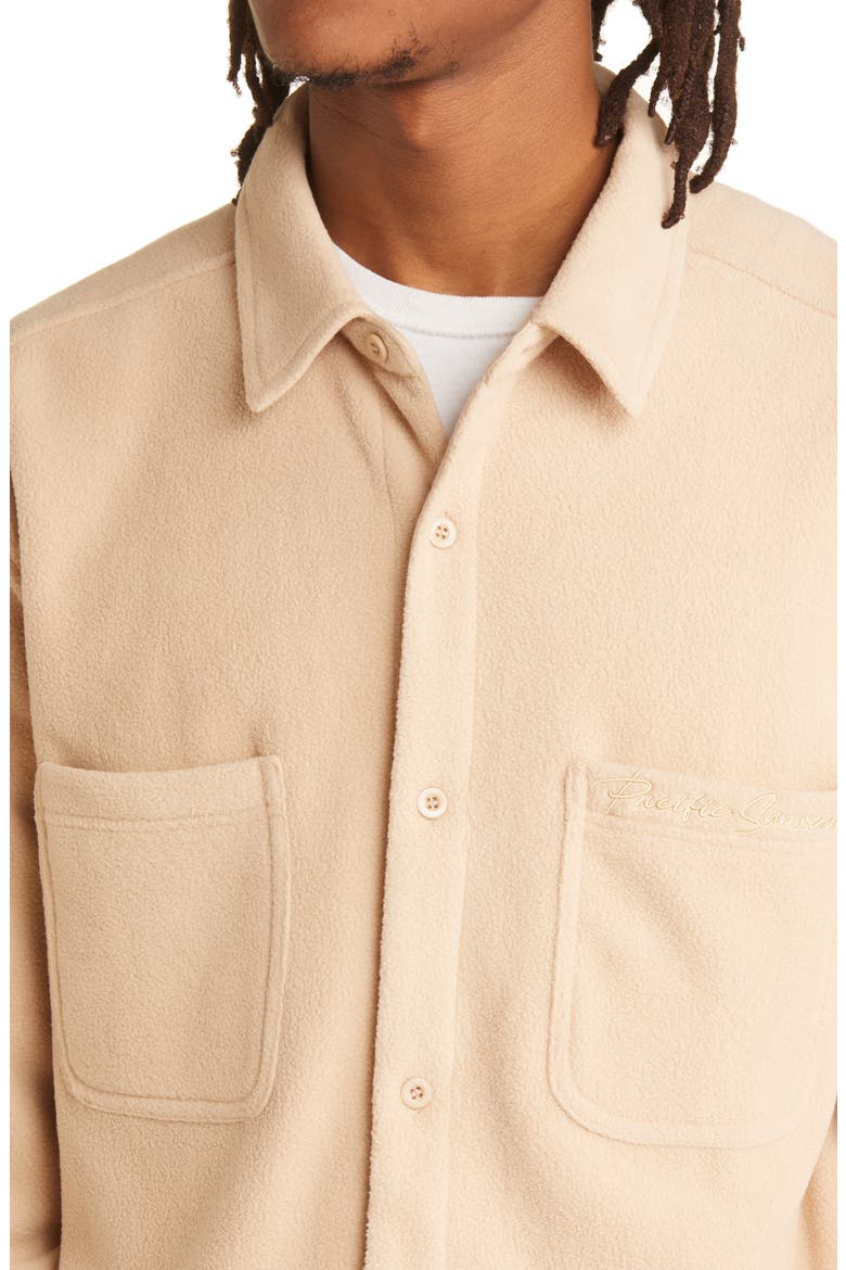 Pebble Polar Fleece Shirt Jacket, Alternate, color, PEBBLE