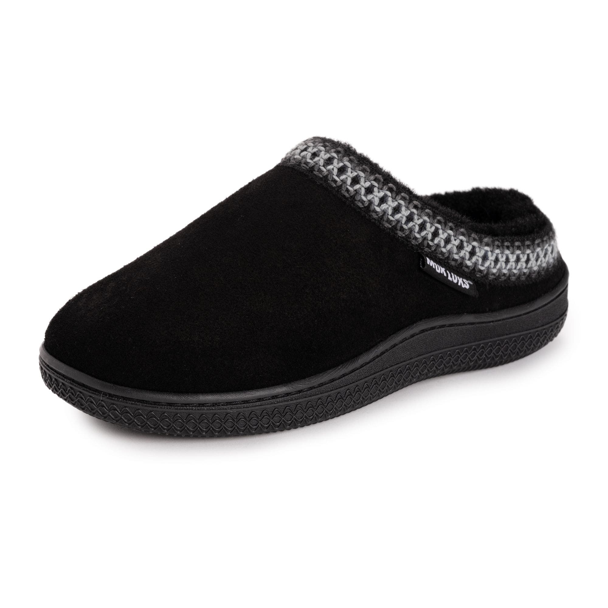 Jordi Genuine Suede Clog Slipper, Main, color, Black