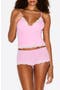 Fits Everybody Lace Trim Crop Camisole & Shorts Pajamas