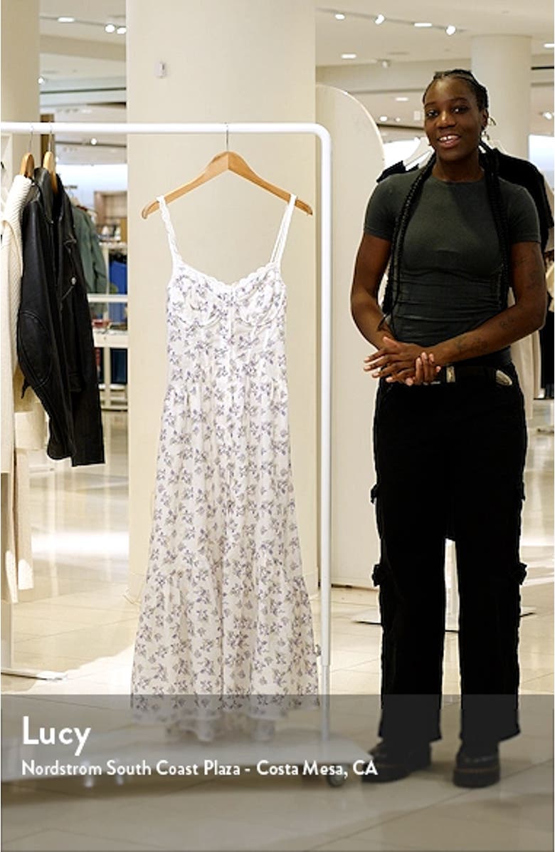 Yamila Floral Cotton Blend Eyelet Midi Sundress, sales video thumbnail