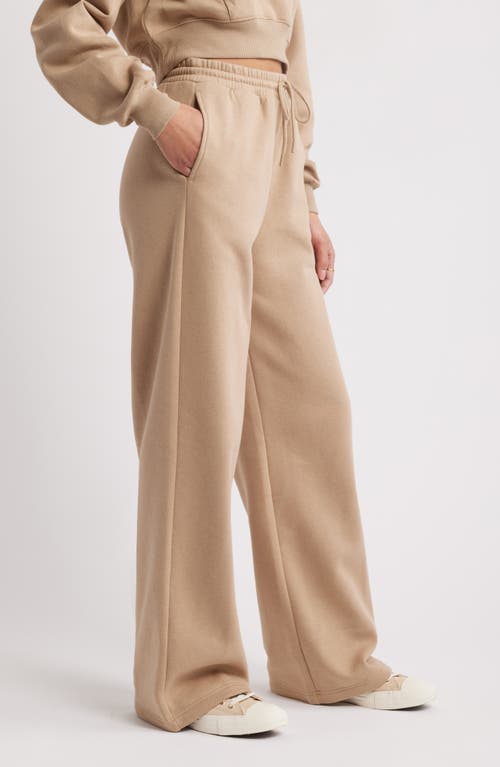 Bp. Wide Leg Fleece Pants In Neutral
