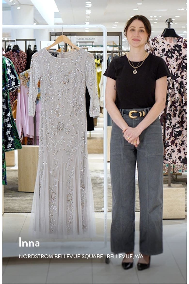 Floral Beaded Tulle Gown video