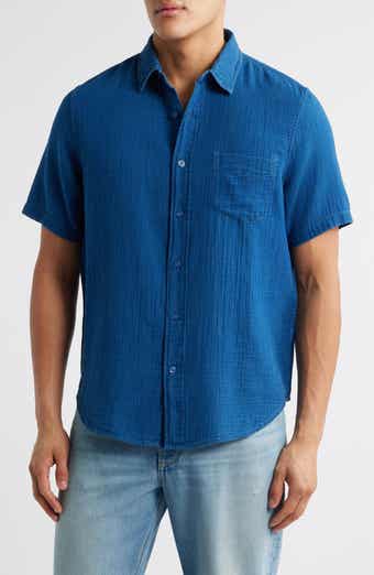 Treasure & Bond Duo Short Sleeve Gauze Button-Up Shirt