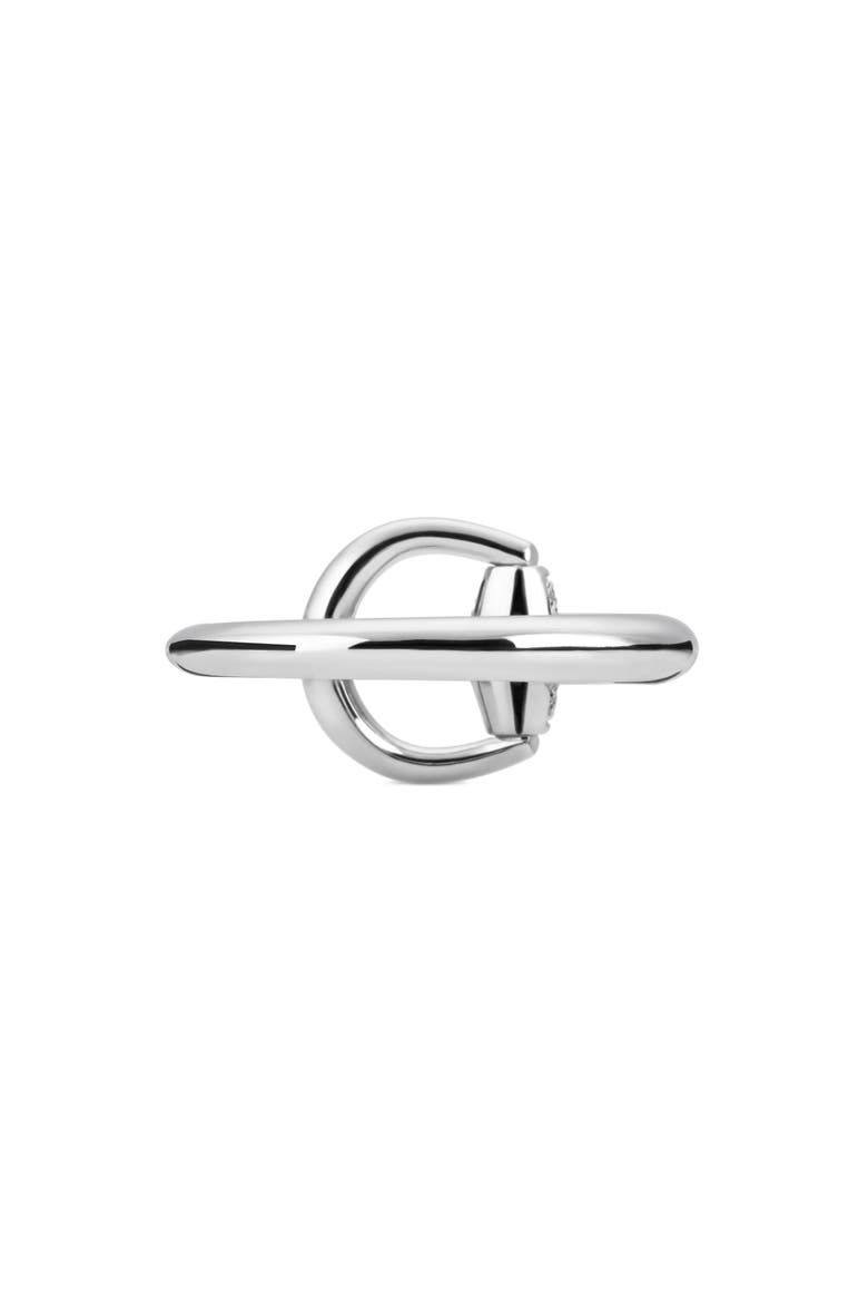 Horsebit Pavé Diamond Ring, Alternate, color, WHITE GOLD