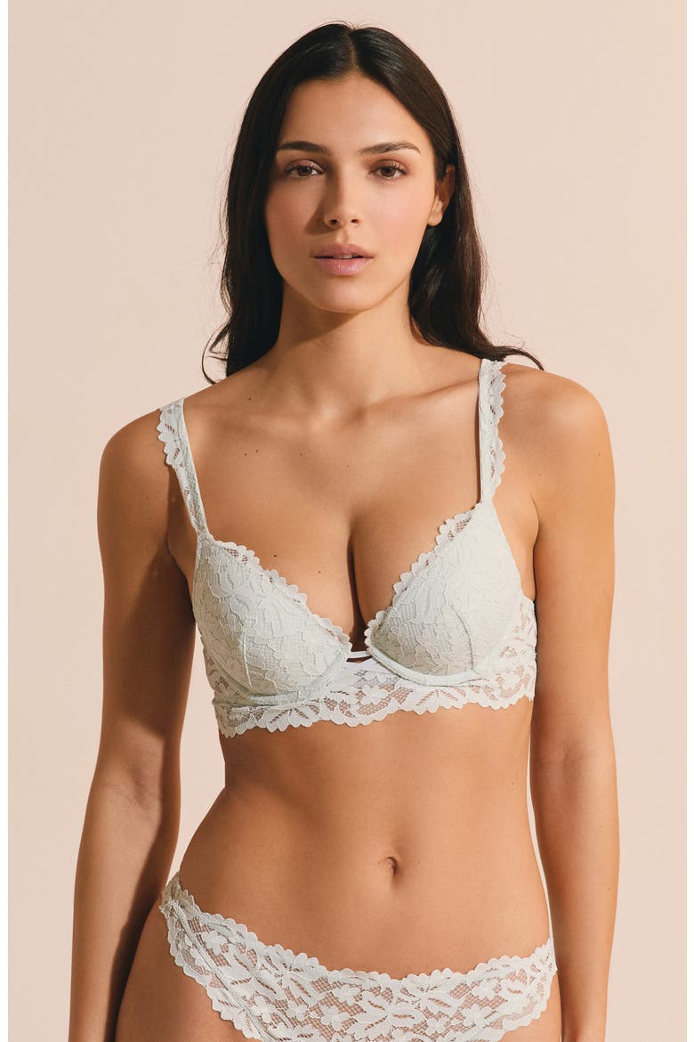 Legende Lace Unerwire Bra, Alternate, color, BLUE GREEN