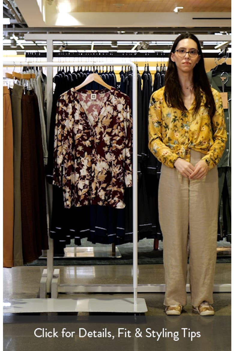 Woodblock Texture Three-Quarter Sleeve Henley Top video