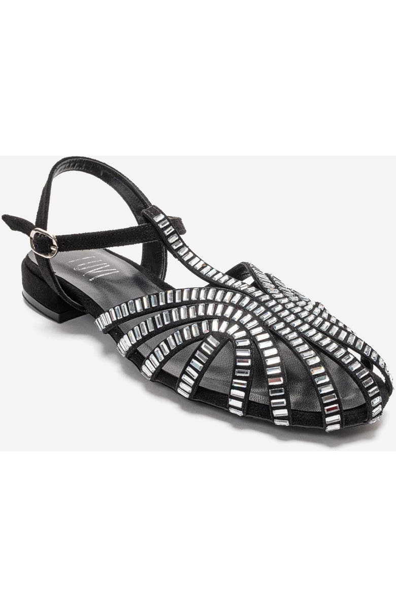 Prologue Shoes Lavina Embellished Sandal, Alternate, color, Black Suede