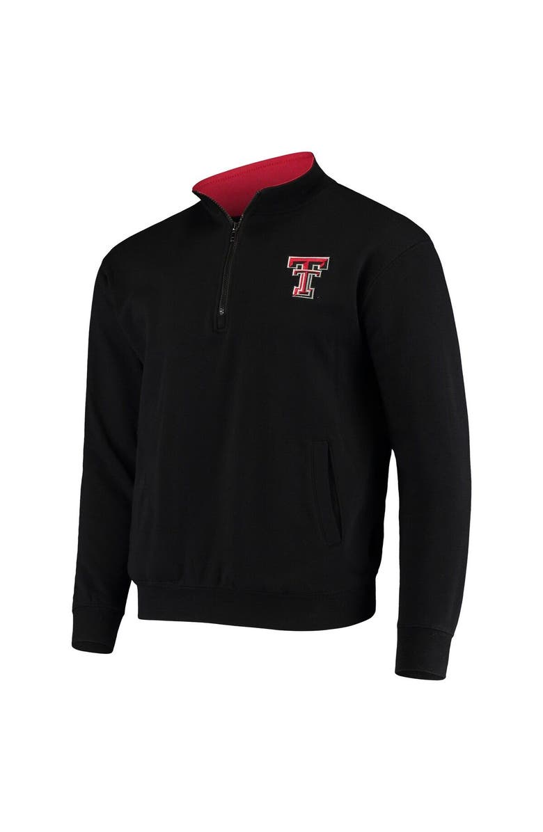 COLOSSEUM Men's Colosseum Black Texas Tech Red Raiders Tortugas Logo Quarter-Zip Jacket, Alternate, color,