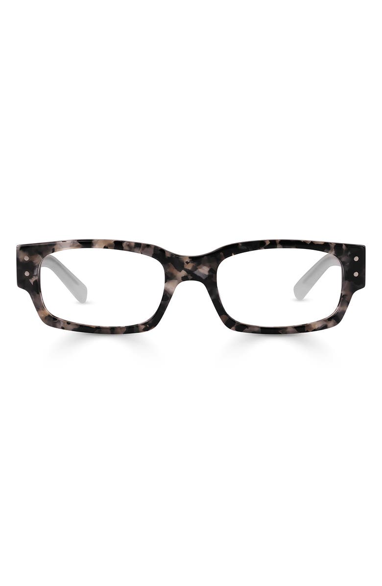 eyebobs Head 49mm Rectangular Reading Glasses, Main, color, Pebble And Black Tortoise