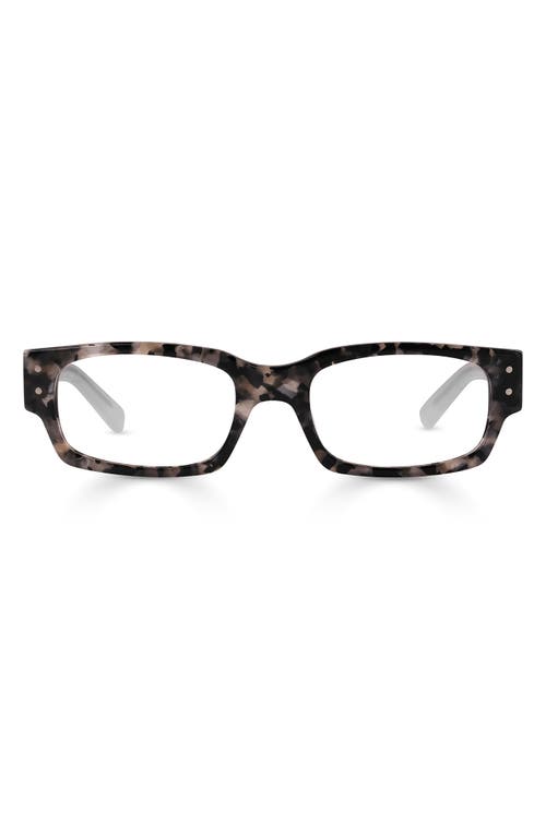 Eyebobs Head 49mm Rectangular Reading Glasses In Pebble And Black Tortoise