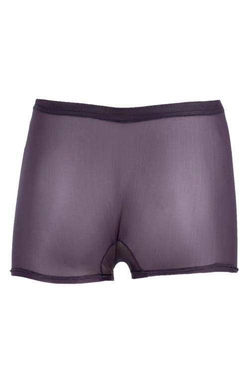 Lechery ® Lustrous Sheer Boyshort Tights In Purple