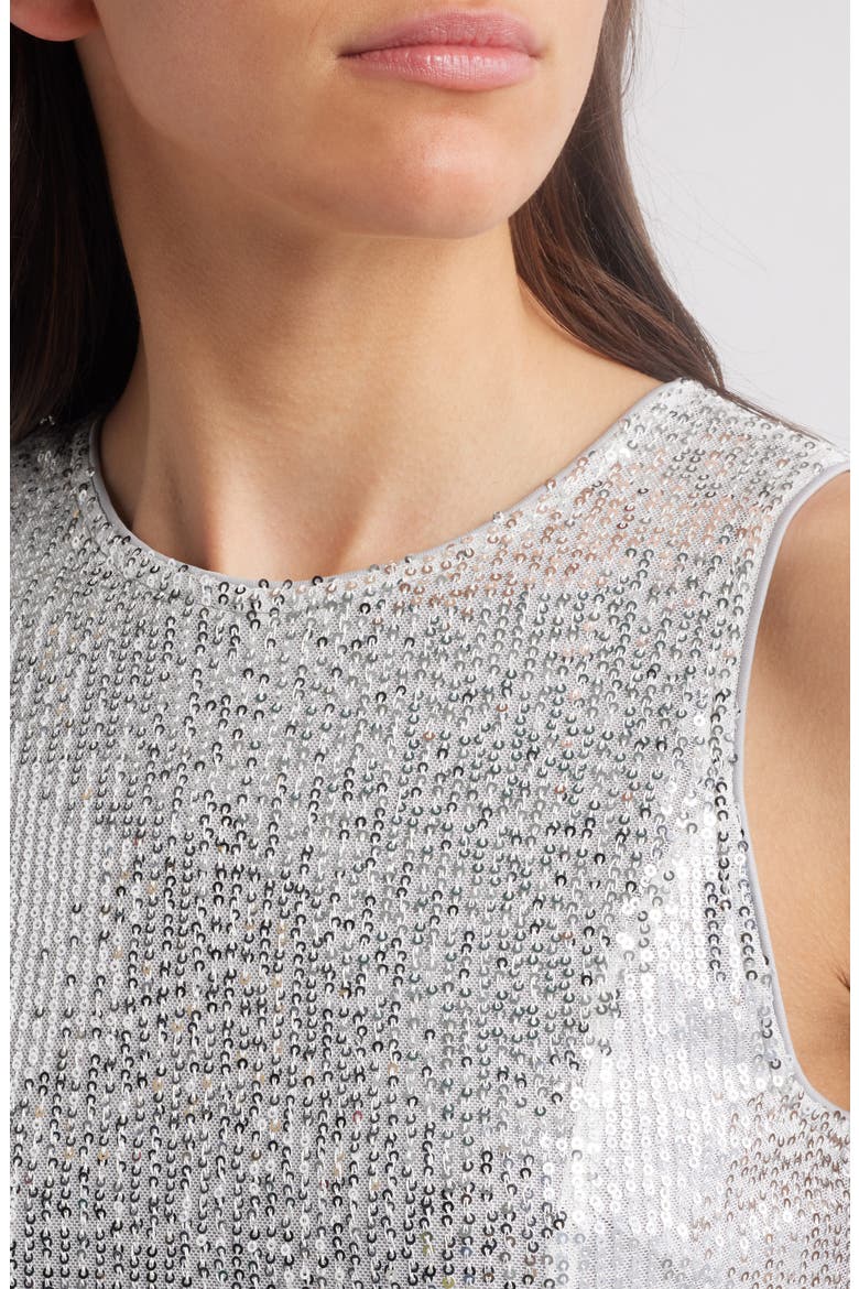 Sequin Straight Leg Jumpsuit, Alternate, color, SILVER