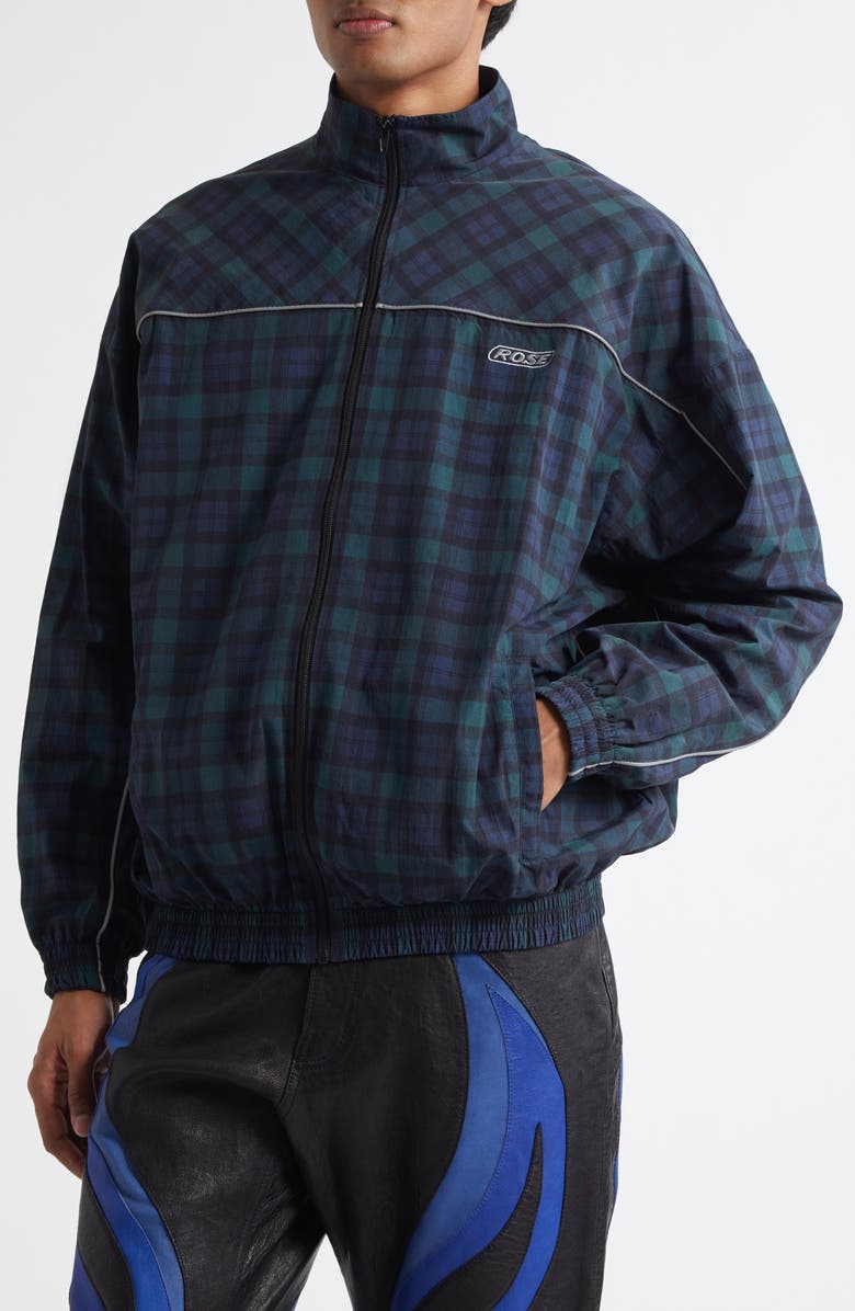Martine Rose Oversize Plaid Track Jacket, Alternate, color, 