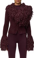 Naked Wardrobe Loop Fringe Ribbed Cardigan