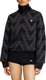 adidas Chevron Knit Half Zip Pullover Sweater