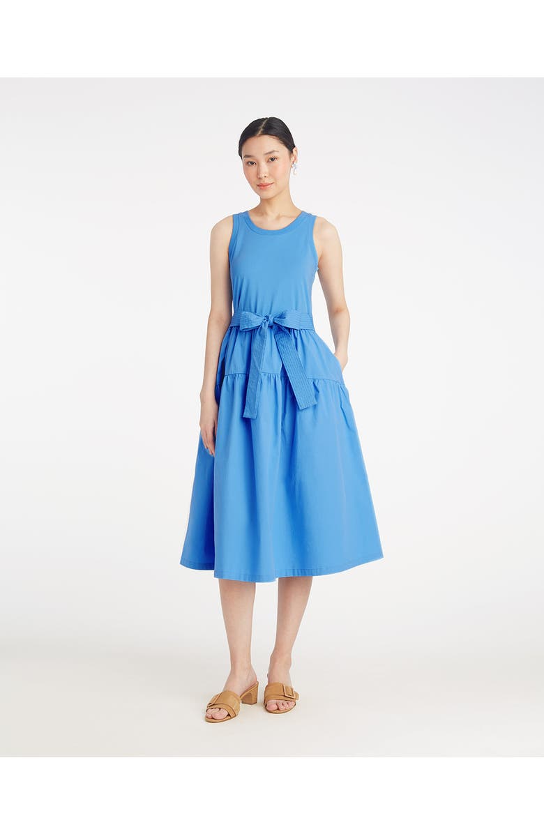 Draper James Lila Mixed Media Midi Dress, Alternate, color, 